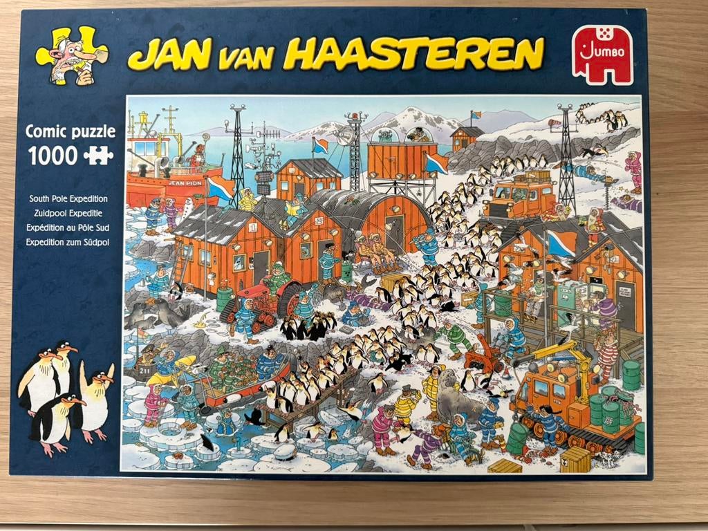 Jan van haasteren puzzel - 1000 stukjes - Zuidpool Expeditie, Ophalen of Verzenden, 500 t/m 1500 stukjes, Zo goed als nieuw, Legpuzzel