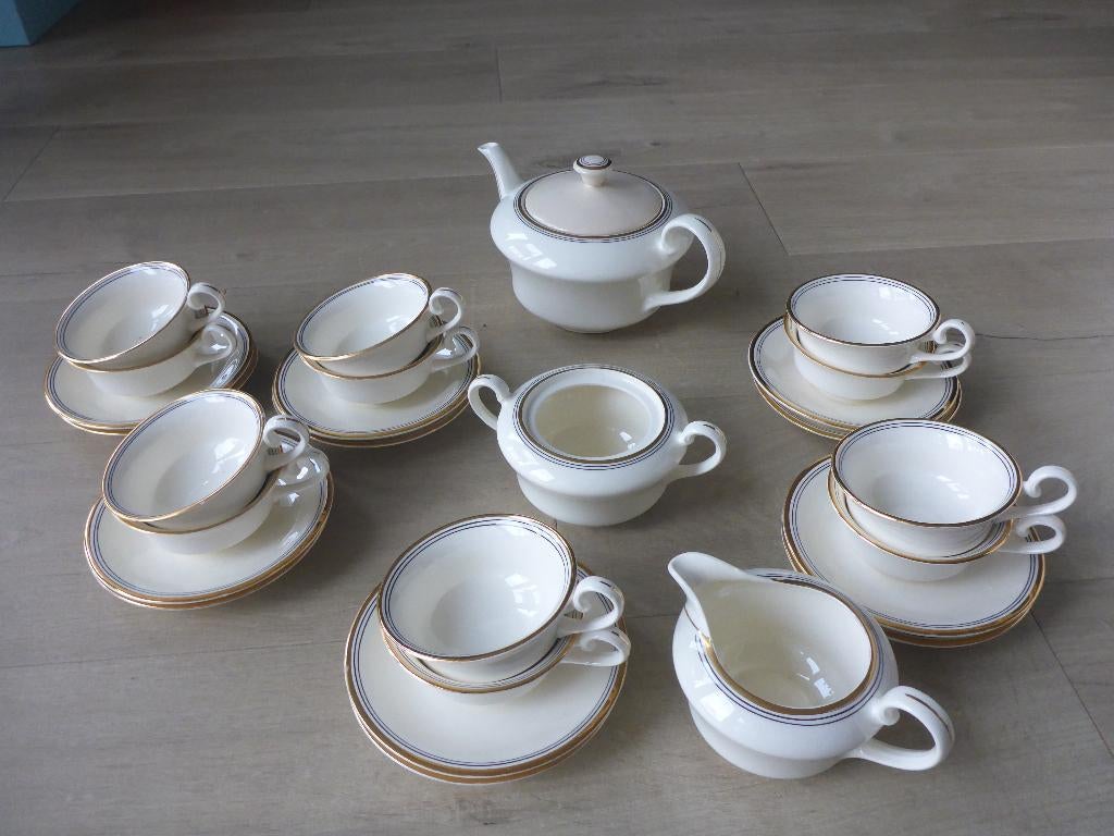 Antiek theeservies mosa., Antiek en Kunst, Antiek | Servies compleet, Ophalen of Verzenden