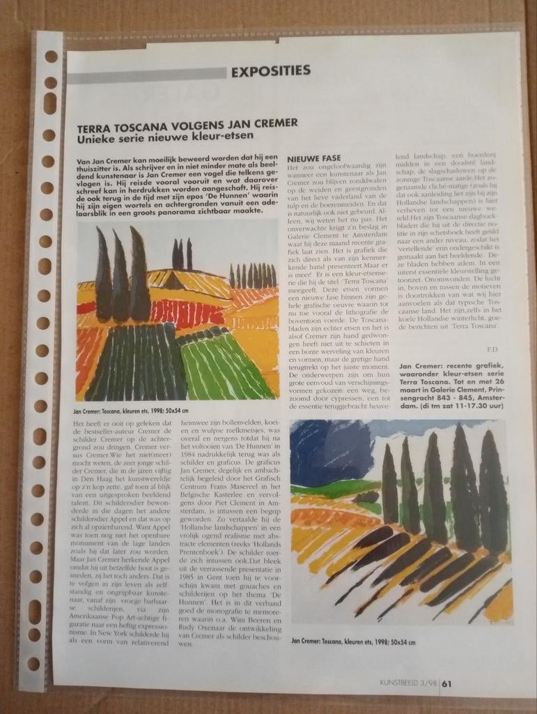 Jan Cremer 4 x artikel & 1 knipsel, Ophalen of Verzenden, Zo goed als nieuw