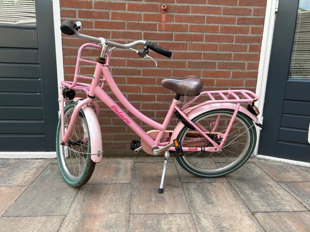 Volare meidenfiets 20 inch, Fietsen en Brommers, Fietsen | Meisjes, Ophalen, Terugtraprem, Gebruikt, Handrem