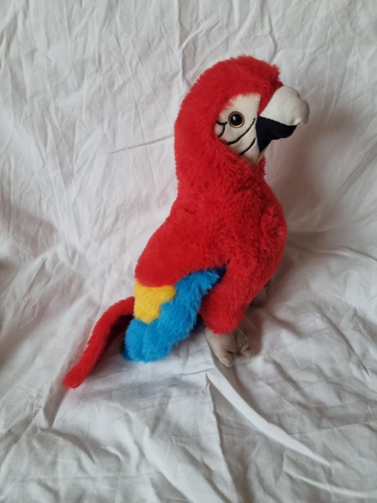 Papagaai knuffel rood nr 32, Ophalen of Verzenden, Overige typen