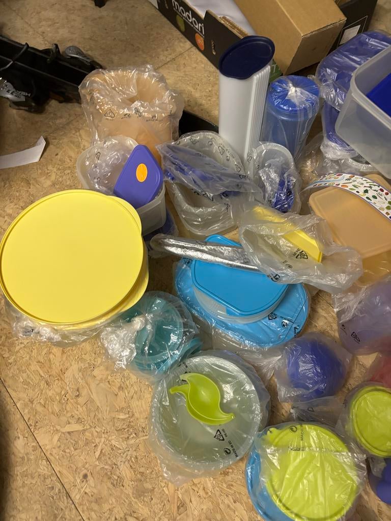 Grote partij nieuw Tupperware - alles in 1 koop, Huis en Inrichting, Keuken | Tupperware, Ophalen, Nieuw, Blauw, Overige typen