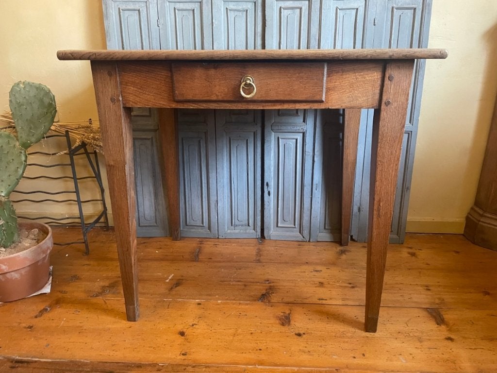 Tafel Keukentafel Bijzettafel Werktafeltje Notenhout Frans, Ophalen