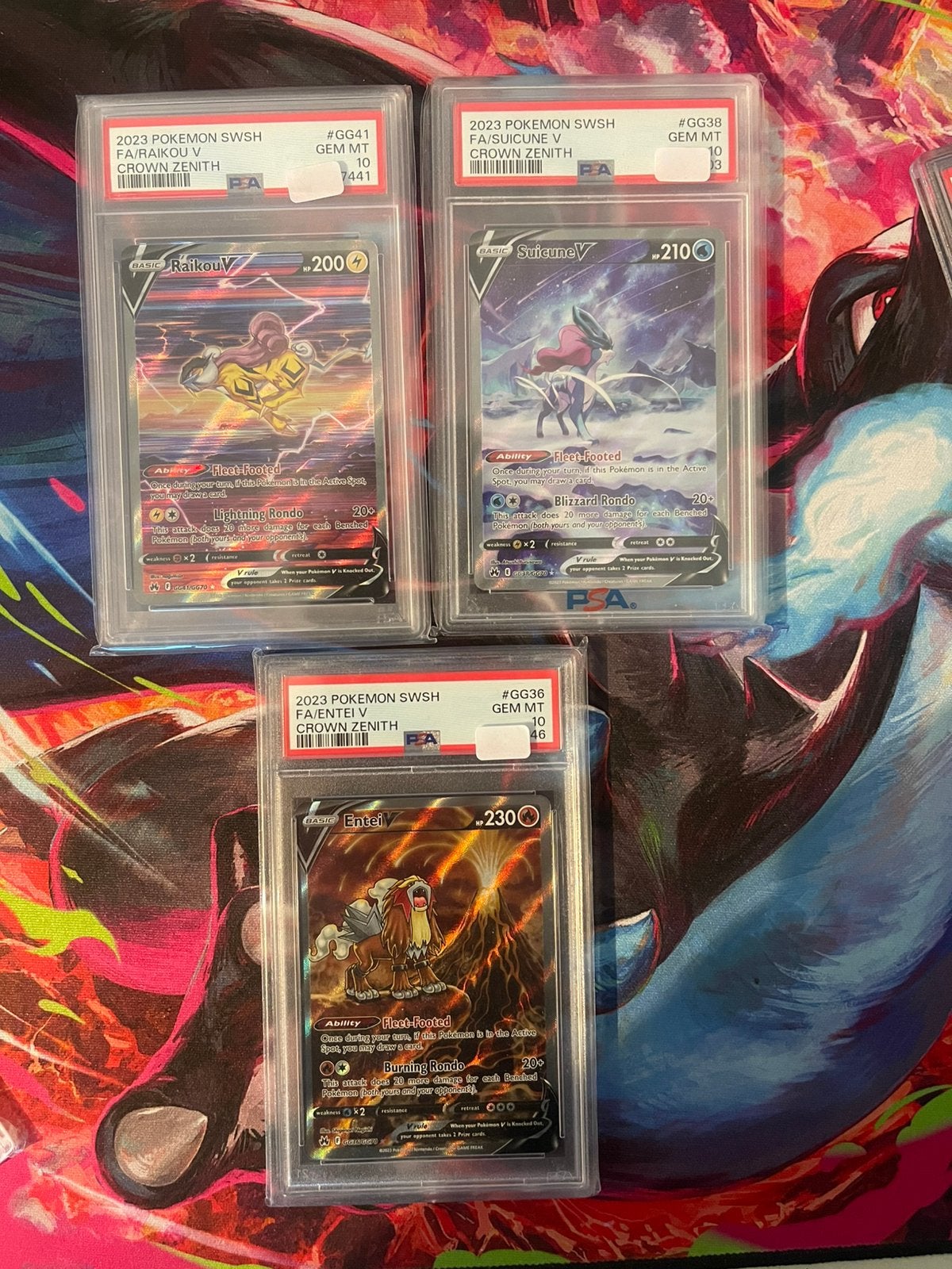 Psa 10 slabs pokemon entei/raikou/suicune crown zenith, Ophalen of Verzenden, Zo goed als nieuw