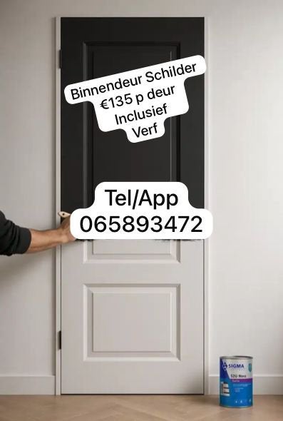 Binnendeur Schilder €135 incl verf, Ophalen of Verzenden, Zo goed als nieuw, Binnendeur, 200 tot 215 cm