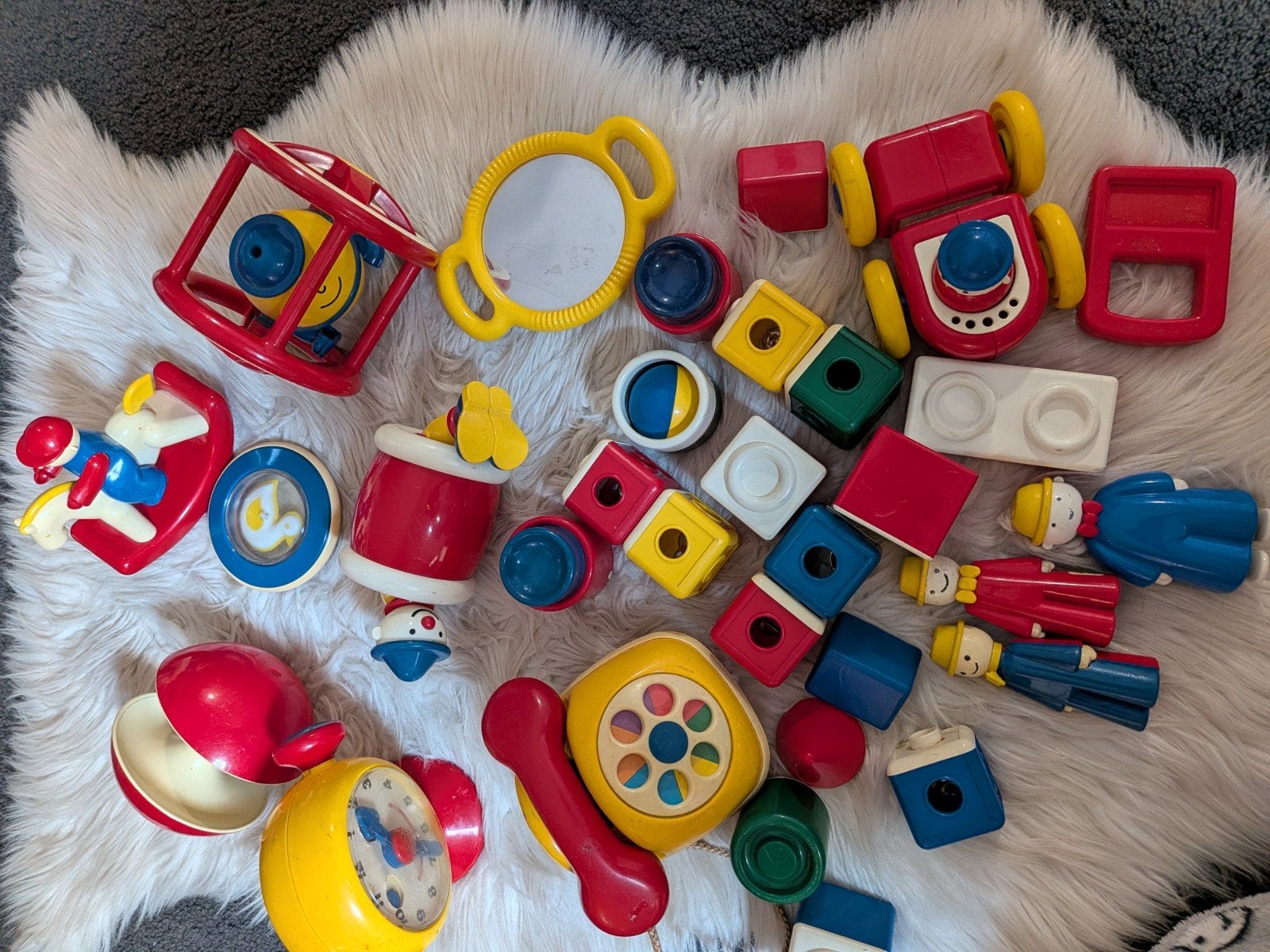 vintage ambi toys speelgoedset met oa telefoon en blokken, Ophalen of Verzenden, Gebruikt, Overige typen, Met geluid