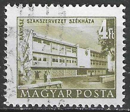 Hongarije 1951-1952 - Yvert 1011 - Heropbouwingsplan (ST), Verzenden, Gestempeld