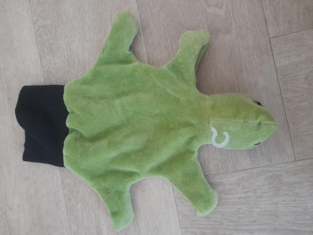 Groene Kikker Handpop - Zo goed als nieuw, Kinderen en Baby's, Speelgoed | Knuffels en Pluche, Ophalen of Verzenden, Zo goed als nieuw