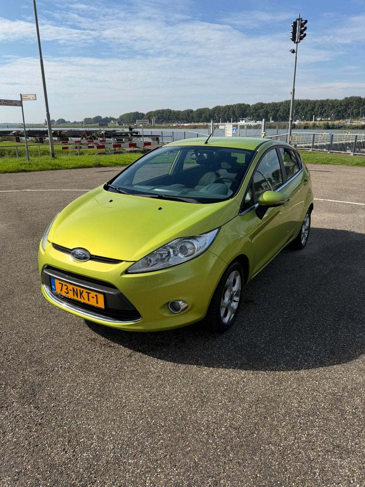 Ford Fiësta 1.25 44KW 5DR 2010 Groen, Auto's, Voorwielaandrijving, Stof, 40 €/maand, 1242 cc