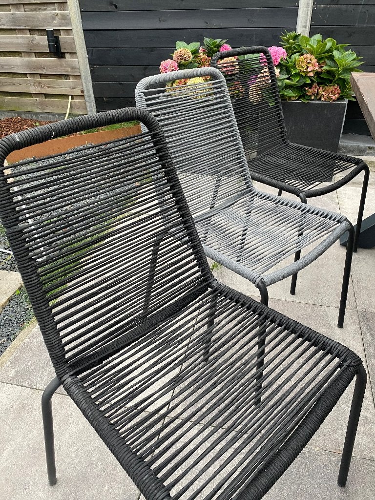 Trendy  6 stuks tuinstoelen, Tuin en Terras, Tuinstoelen, Ophalen, Zo goed als nieuw, Kunststof, Stapelbaar