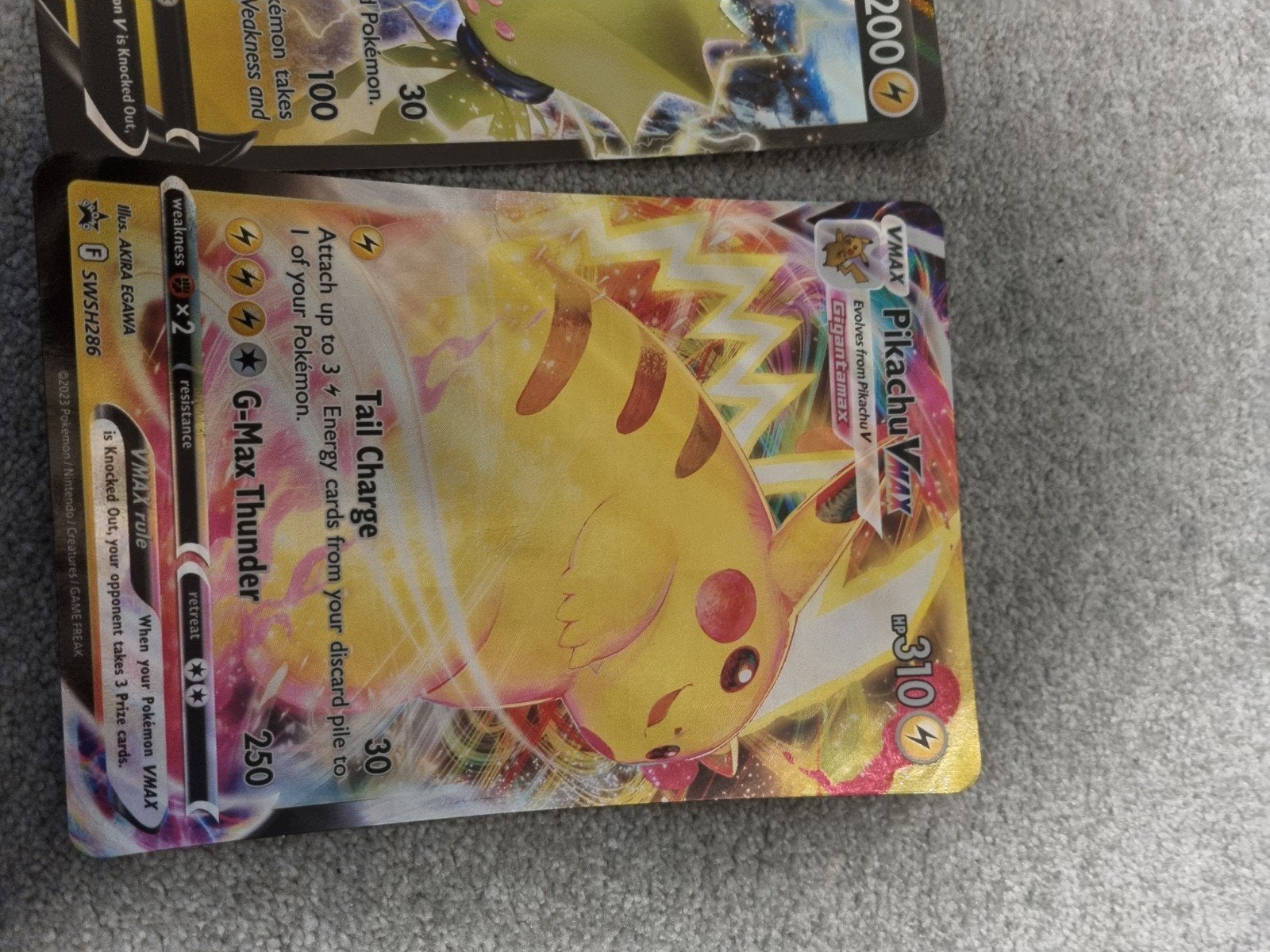5 Mega Pokemon Kaarten - Lugia VSTAR, Pikachu VMAX en meer!, Ophalen, Zo goed als nieuw, Meerdere kaarten, Foil