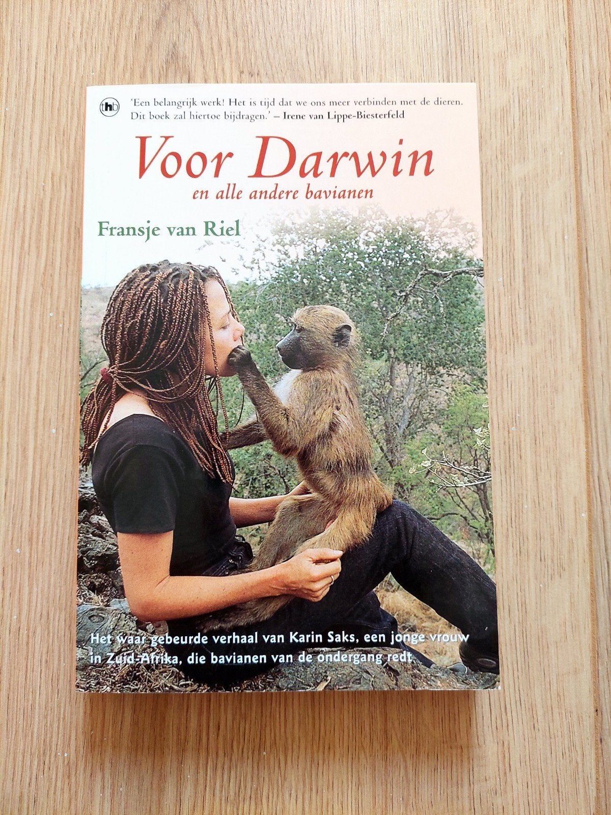 Fransje van Riel - Voor Darwin en alle andere bavianen, Ophalen of Verzenden, Zo goed als nieuw, Fransje van Riel, Overige diersoorten