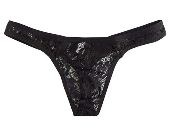 Zwarte kanten doorzichtige heren slip, Kleding | Heren, Verzenden, Zwart, Slip