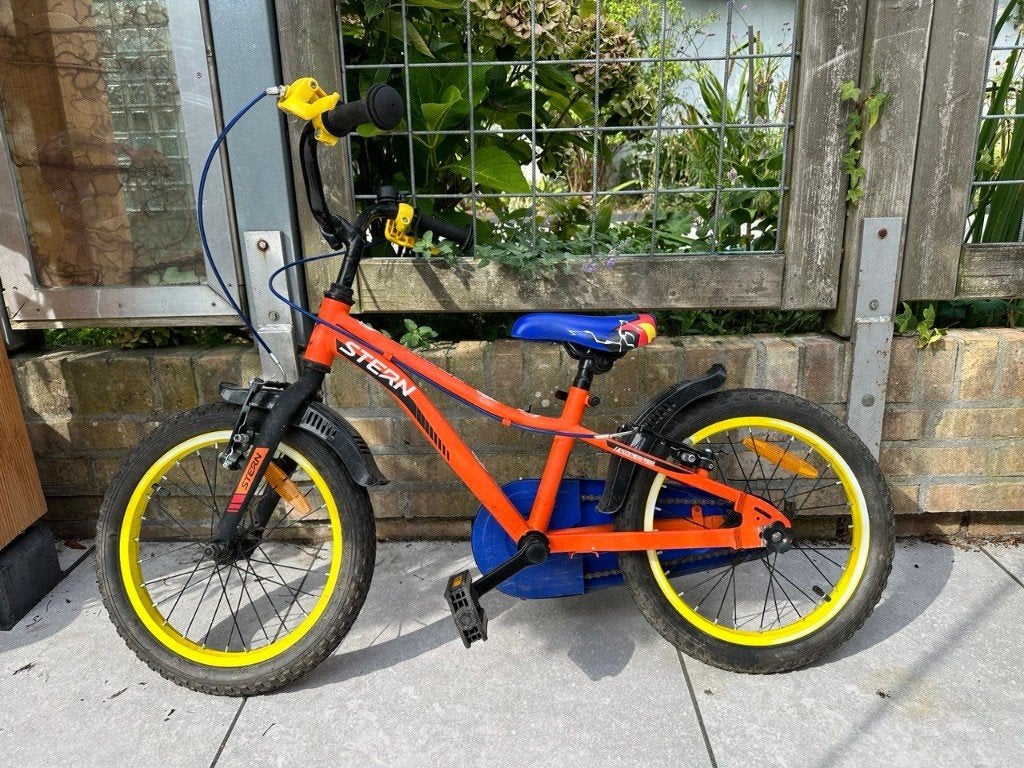 Kinderfiets 16", Zijwieltjes, Velgrem, Ophalen, Overige merken