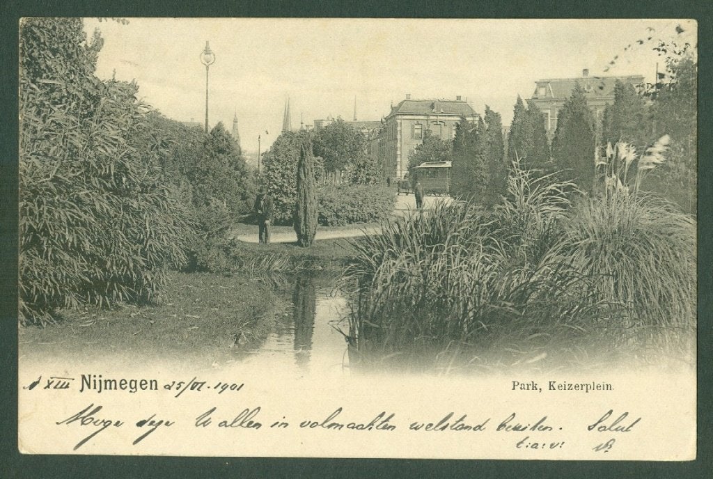 AK Nijmegen Park Keizerplein 1901, Ophalen of Verzenden, Voor 1920, Gelopen, Gelderland