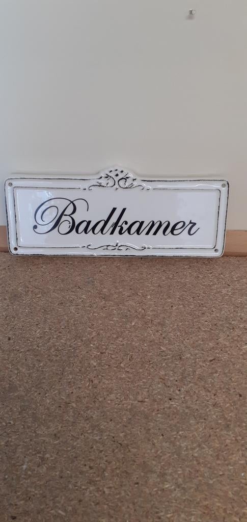 Bord voor badkamerdeur, 10cm hoog en 28cm lang, Ophalen