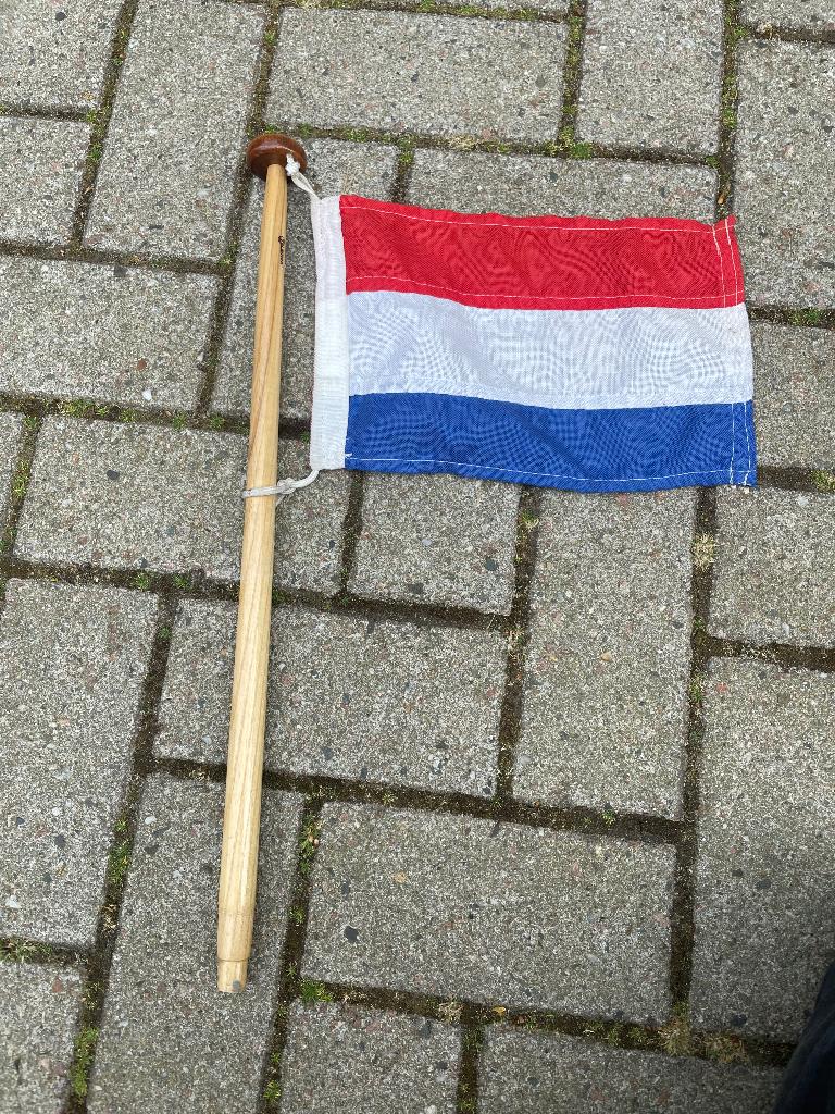 Houten vlaggenstok met vlag, Diversen, Ophalen of Verzenden, Zo goed als nieuw
