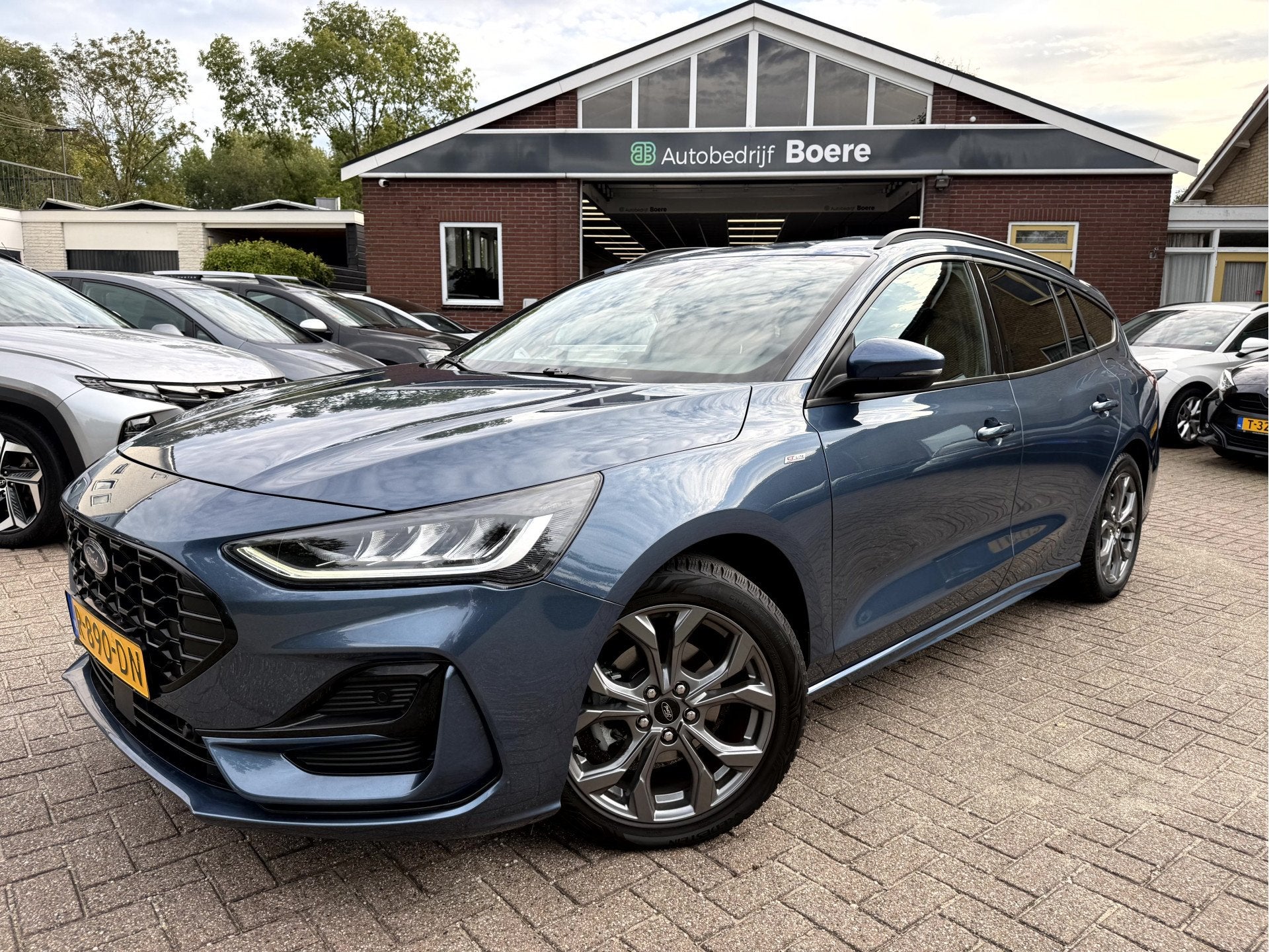 Ford FOCUS Wagon 1.0 EcoBoost Hybrid ST Line Fullmap Navigat, Dealer onderhouden, Stof, Gebruikt, Blauw