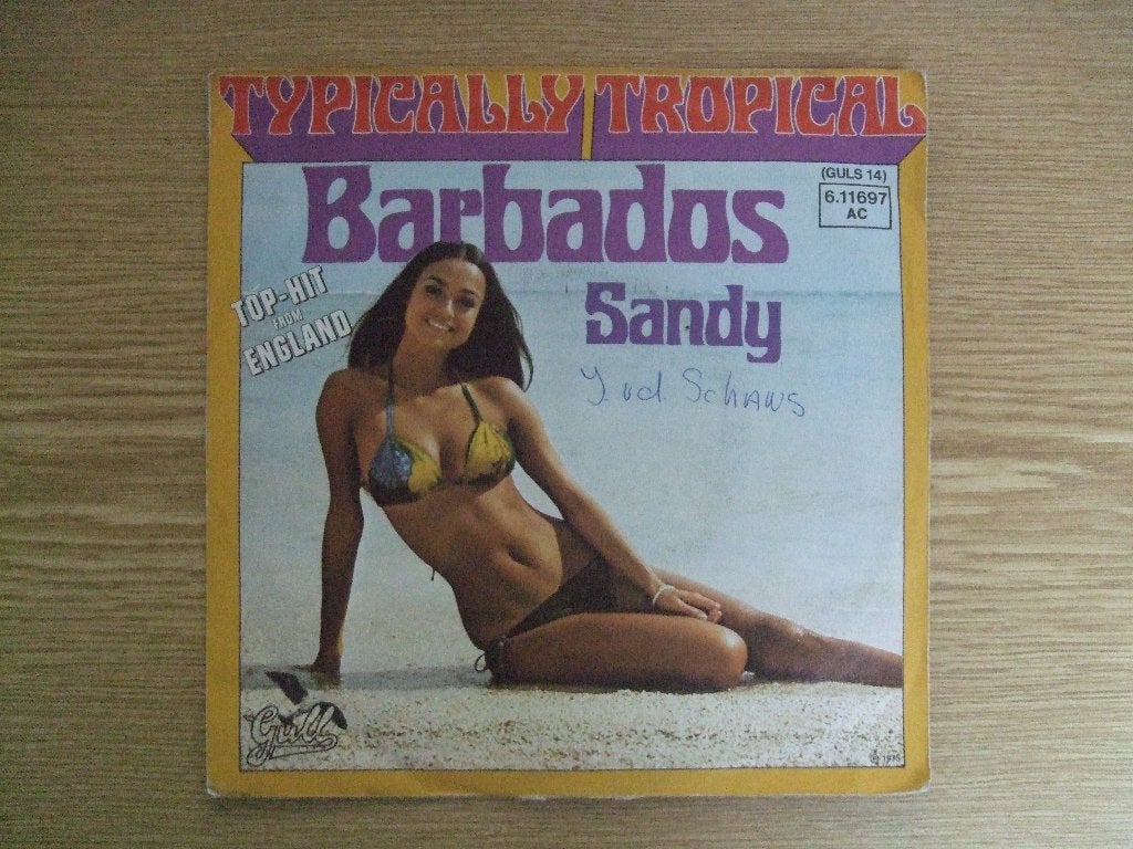 TIPICALLY TROPICAL     BARBADOS / SANDY, Cd's en Dvd's, 7 inch, Ophalen of Verzenden, Zo goed als nieuw, Pop