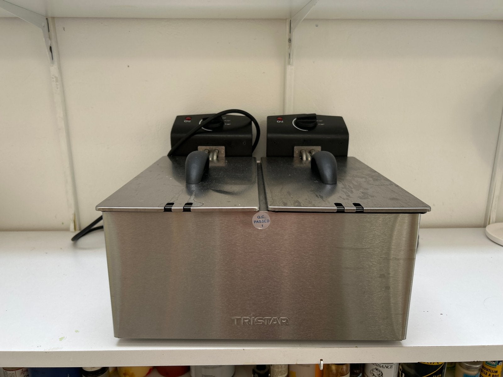Tristar FR-6937 Dubbele Friteuse - 2x3L, 4 liter of meer, Ophalen, Zo goed als nieuw, Duo-friteuse