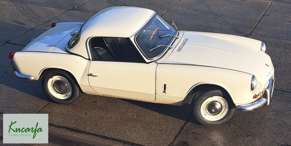 Triumph 1964 Wit te koop, Auto's, Triumph, Particulier, Spitfire, Benzine, Cabriolet, Handgeschakeld, Geïmporteerd, Wit, Zwart