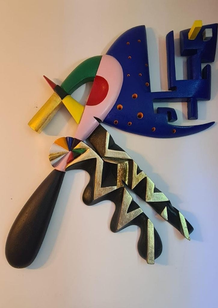 Abstract Art - Symphony in Colour - 3D Sculpture, Ophalen, Handgemaakt, 50 - 100 cm, Wanddecoratie