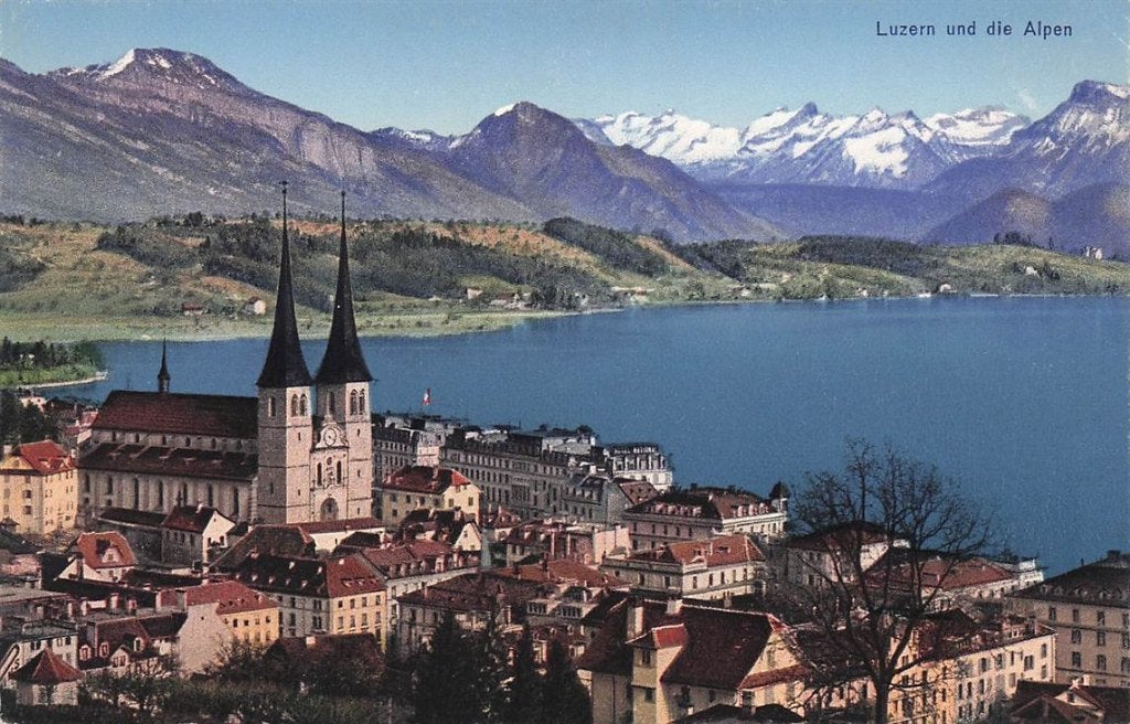702-454-005 Luzern Und Die Alpen, Verzamelen, Ansichtkaarten | Buitenland, Verzenden, Voor 1920, Overig Europa