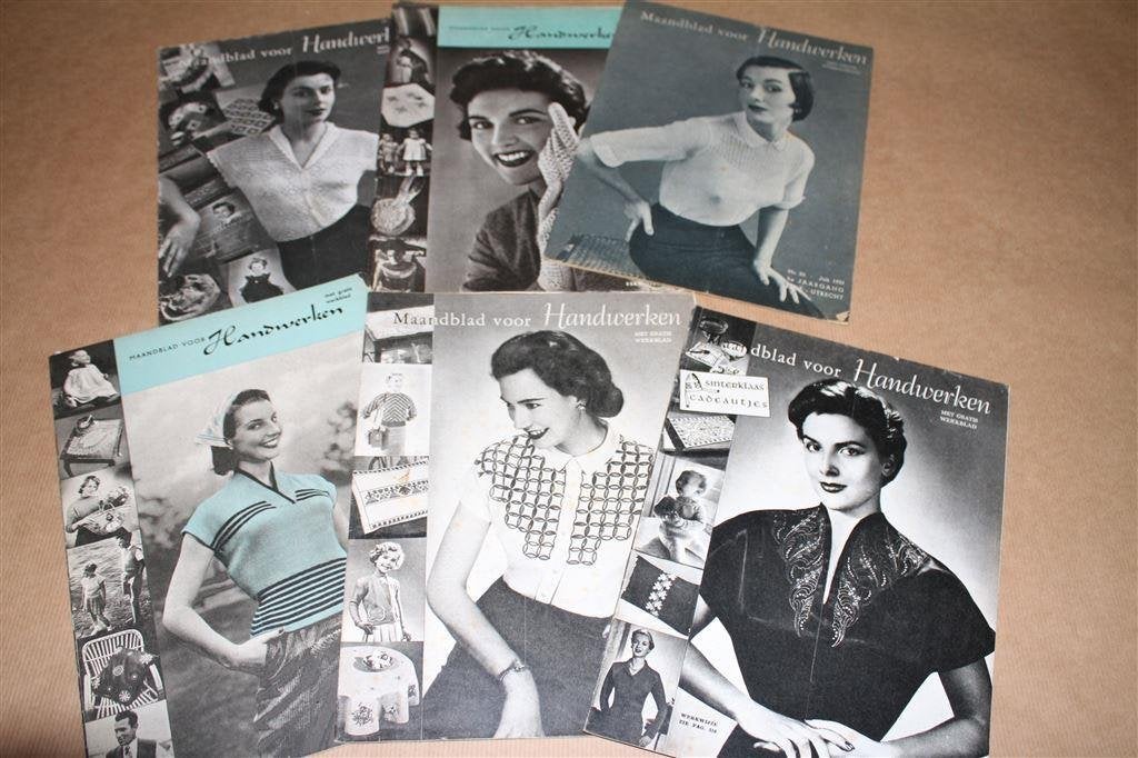 6x Maandblad voor Handwerken - 50-er jaren !!, Ophalen of Verzenden, Gelezen, Overige onderwerpen
