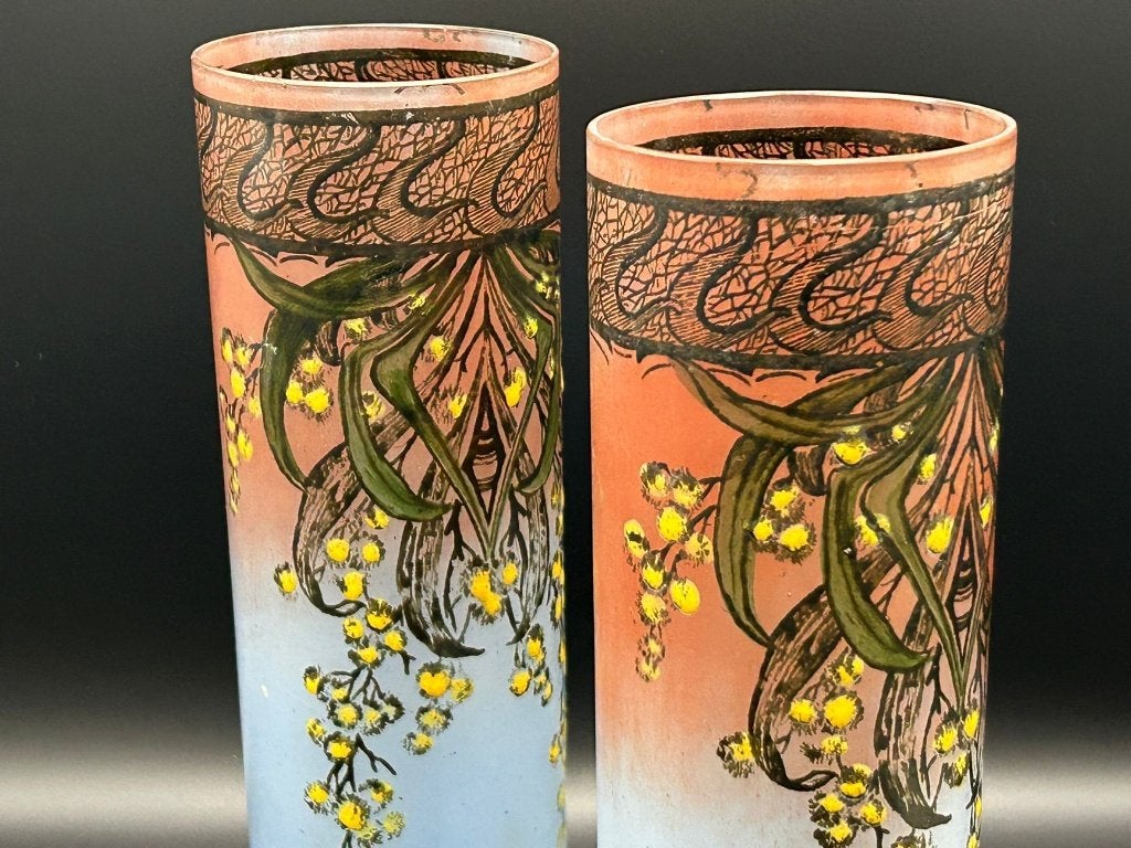 Fraaie origineel paar oude Legras vazen - Art Nouveau, Ophalen
