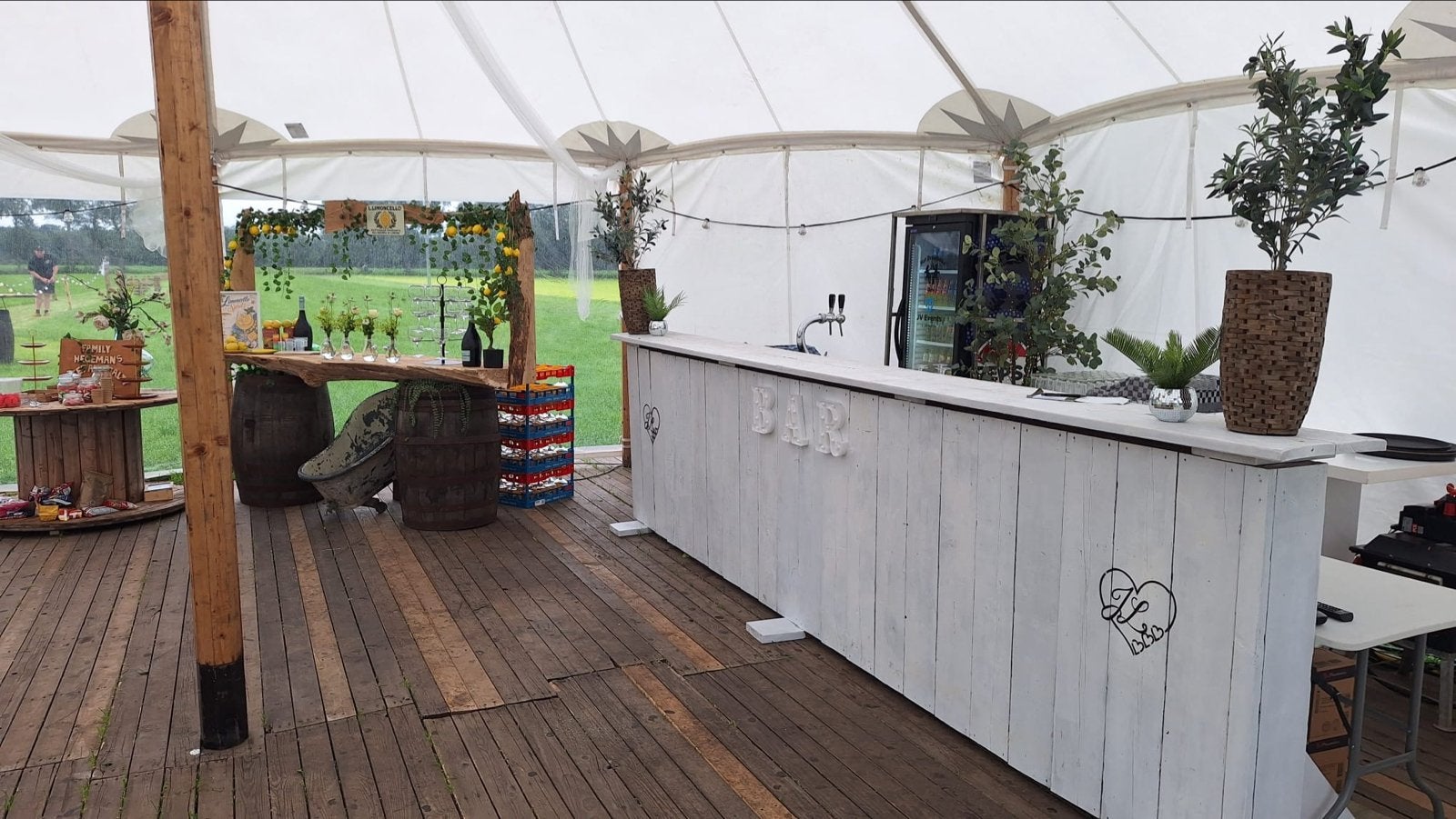 Feestelijke Voorzet Bar - 4.5m breed, Huis en Inrichting, Ophalen, Gebruikt