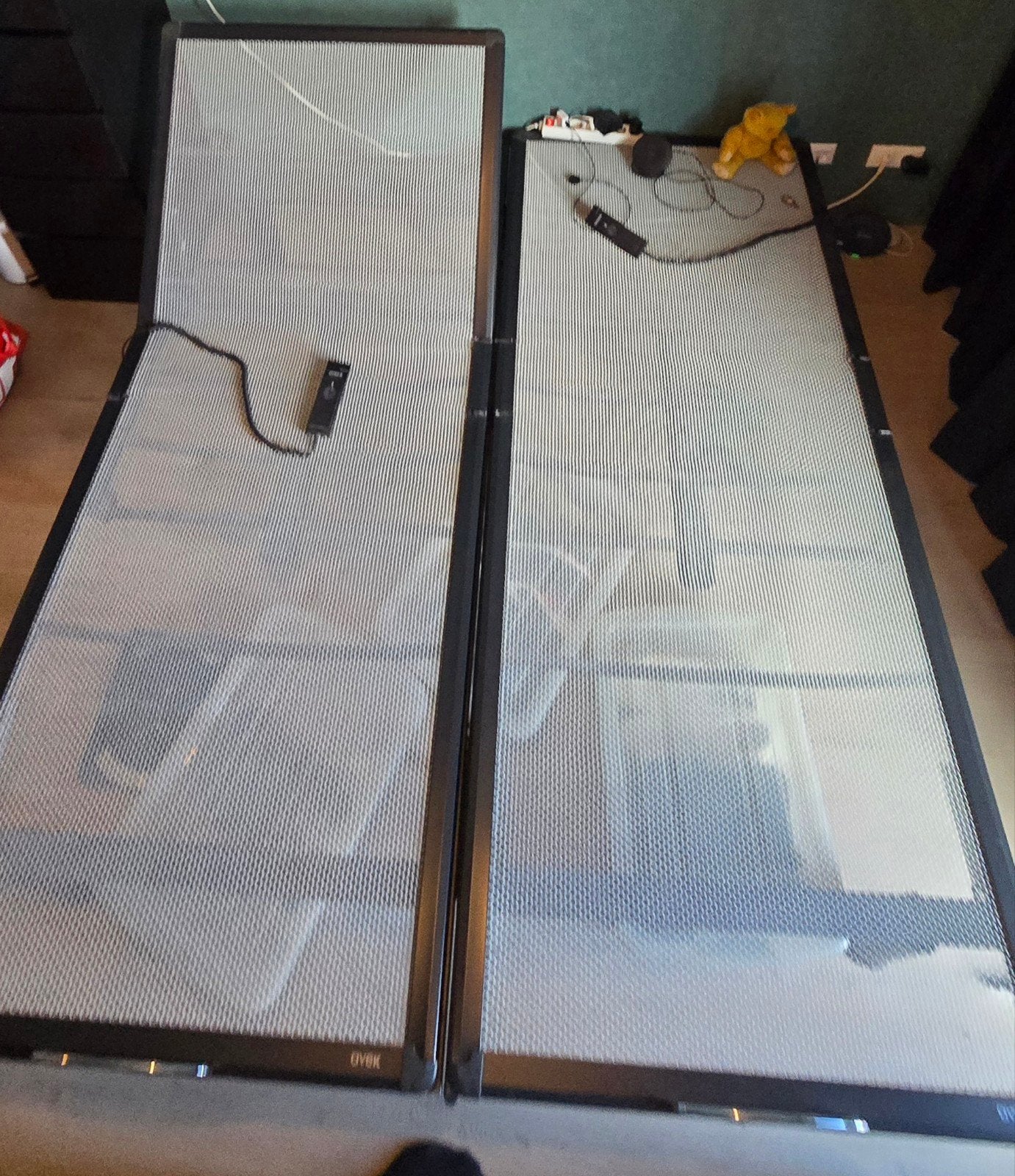 Twee verstelbare bedbodems met afstandsbediening, Ophalen, Verstelbaar, 90 cm, Tweepersoons
