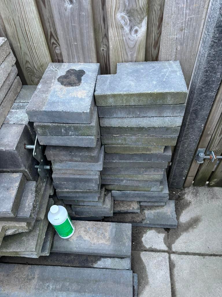 Tegels gratis, Tuin en Terras, Ophalen of Verzenden, Zo goed als nieuw, Beton, Terrastegels