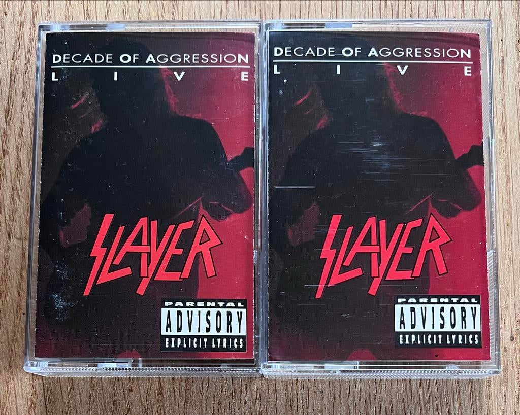 Slayer - Decade of Aggression Live (2 Cassettes), Cd's en Dvd's, Cassettebandjes, 2 t/m 25 bandjes, Ophalen of Verzenden, Zo goed als nieuw