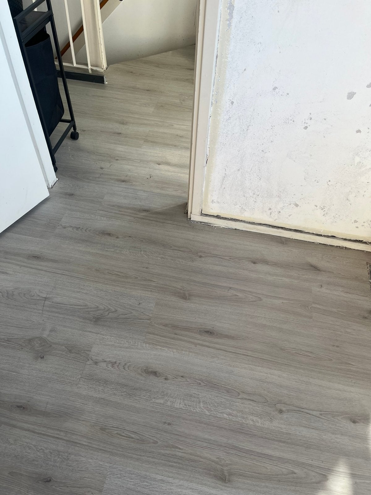 Laminaat basic grijs eiken, Ophalen, 50 tot 150 cm, Zo goed als nieuw, 10 m² of meer