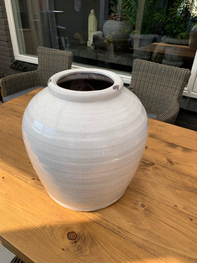 Bloempotten 4x, Tuin en Terras, Bloempotten, Rond, Zo goed als nieuw, Aardewerk, 40 tot 70 cm