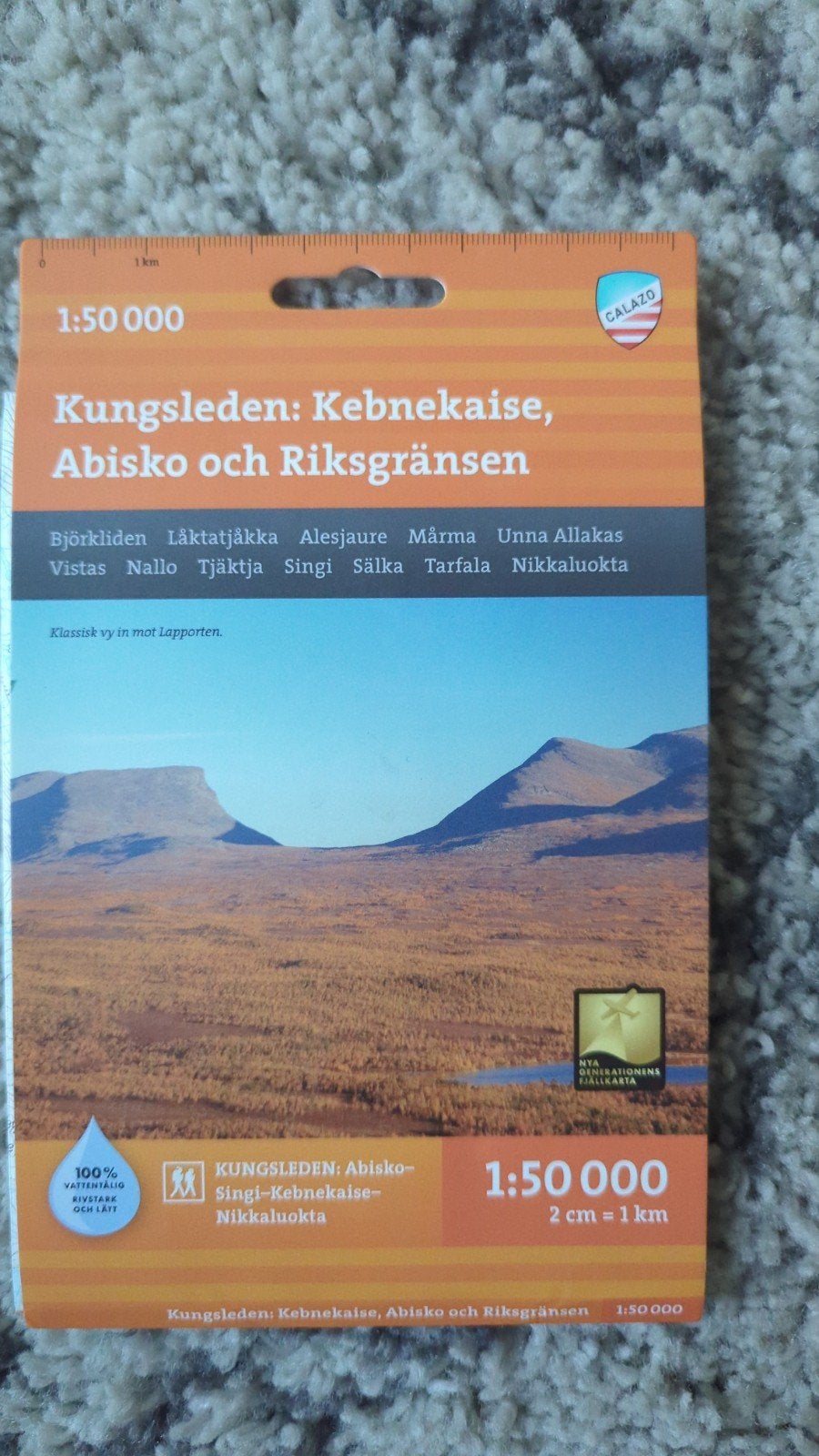 Kungsleden: Kebnekaise, Abisko & Rijksgrensen Landkaart, 2000 tot heden, Nieuw, Landkaart, Calazo