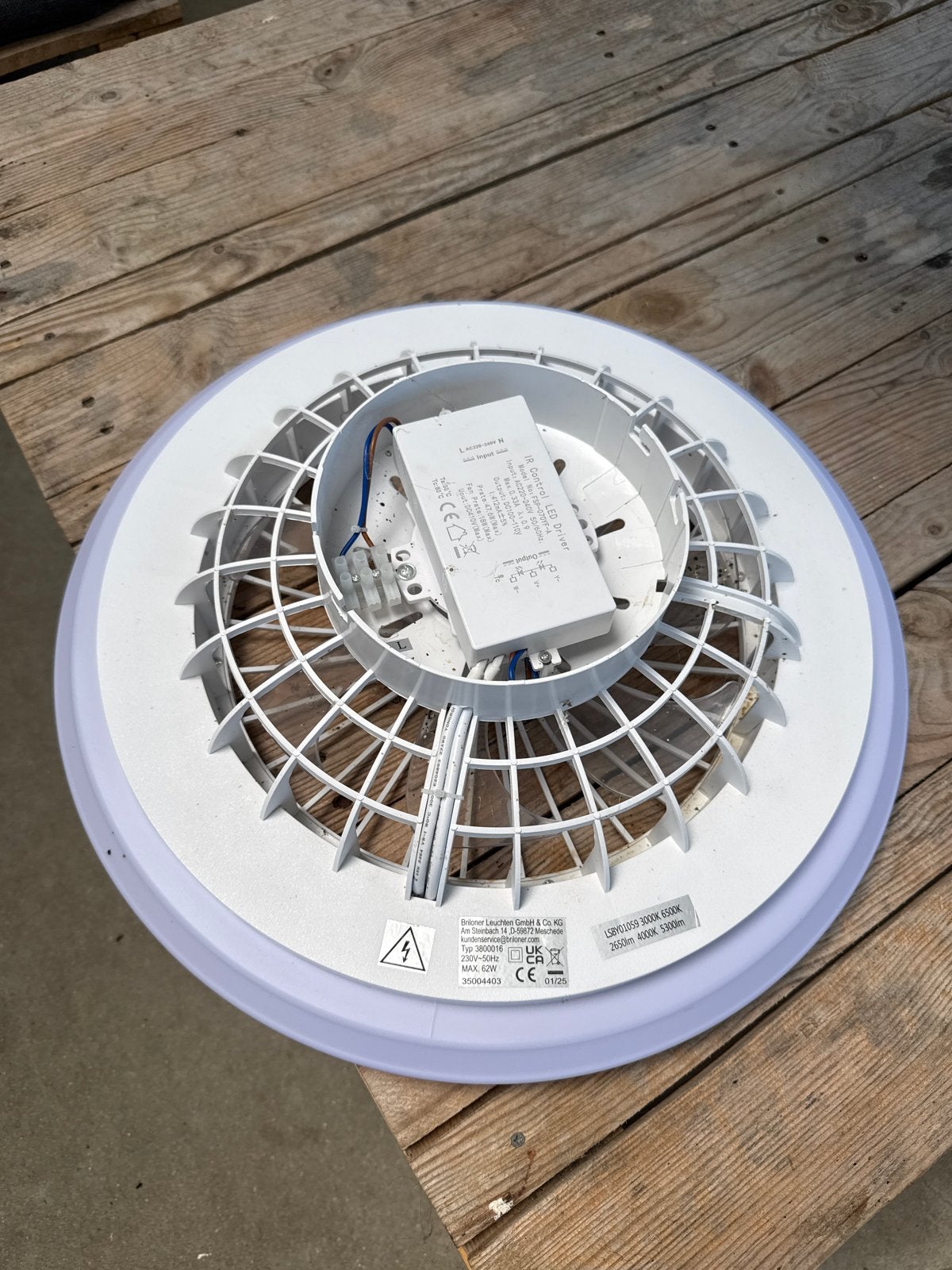 Briloner plafondventilator met LED-verlichting, Wit, Overige merken, Kunststof, Ophalen of Verzenden