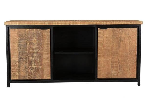 dressoir 2 deurs  massief Mango metaal aanbieding spot prijs, Huis en Inrichting, Kasten | Ladekasten, Overige houtsoorten, 1 of 2 laden