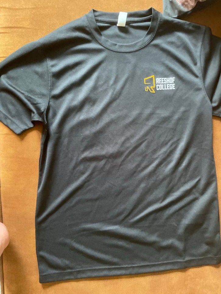 Gymshirt Reeshof College - Zwart sportshirt, Ophalen, Zwart, Overige maten, Gedragen