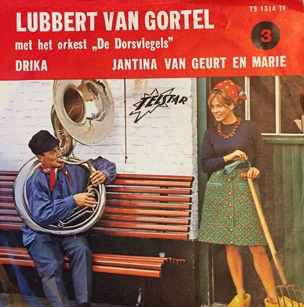Telstar-Single (1967) Lubbert van Gortel - Drika / Jantina, Gebruikt, 7 inch, Ophalen of Verzenden, Fotohoes