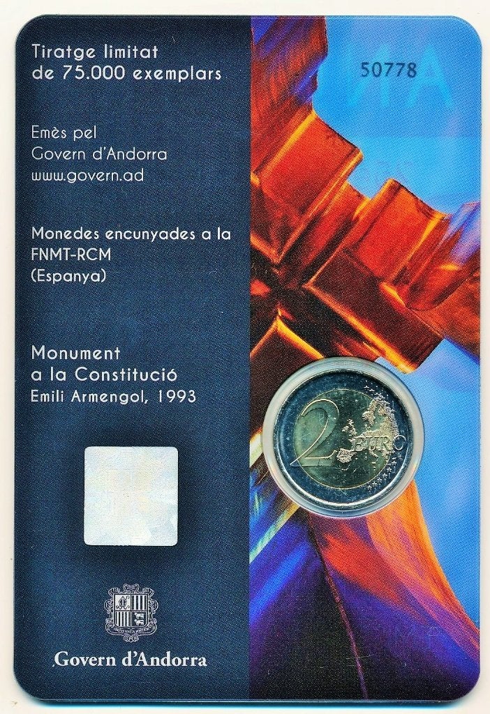 EUROMUNTEN ANDORRA, Verzenden, Overige landen, 2 euro, Losse munt