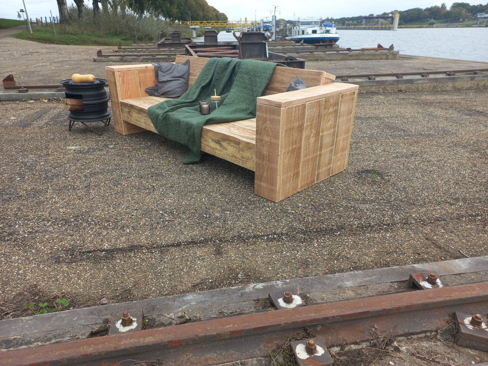 Douglas/steigerhout bank loungebanken tuinbank, Ophalen of Verzenden