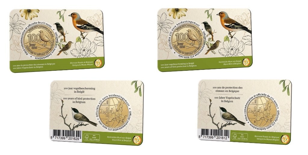 2,5 euro Belgie - vogels, Ophalen of Verzenden, België, Overige waardes