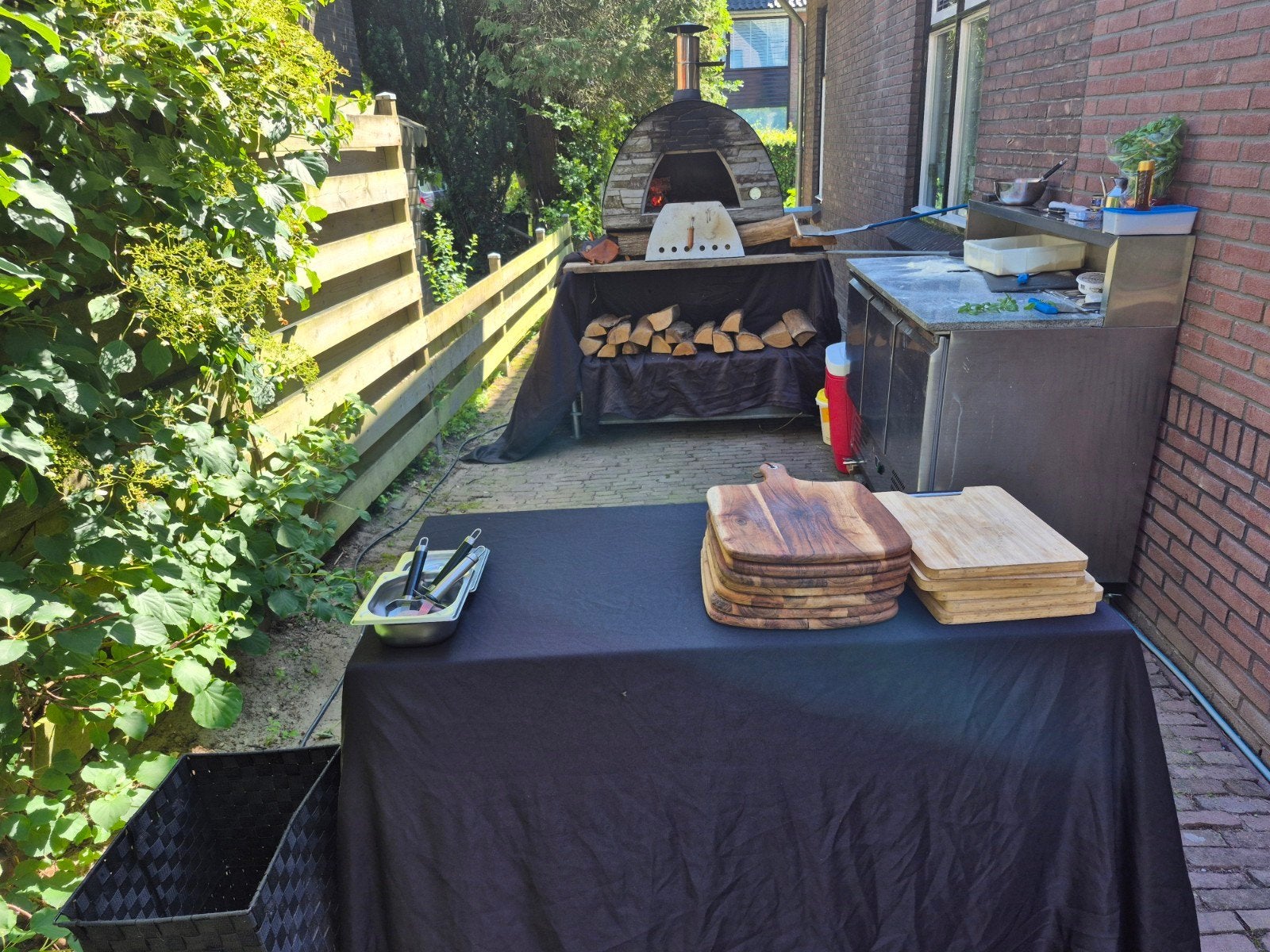 Te koop, houtgestookte pizzaoven, Ophalen, Gebruikt, Onbekend