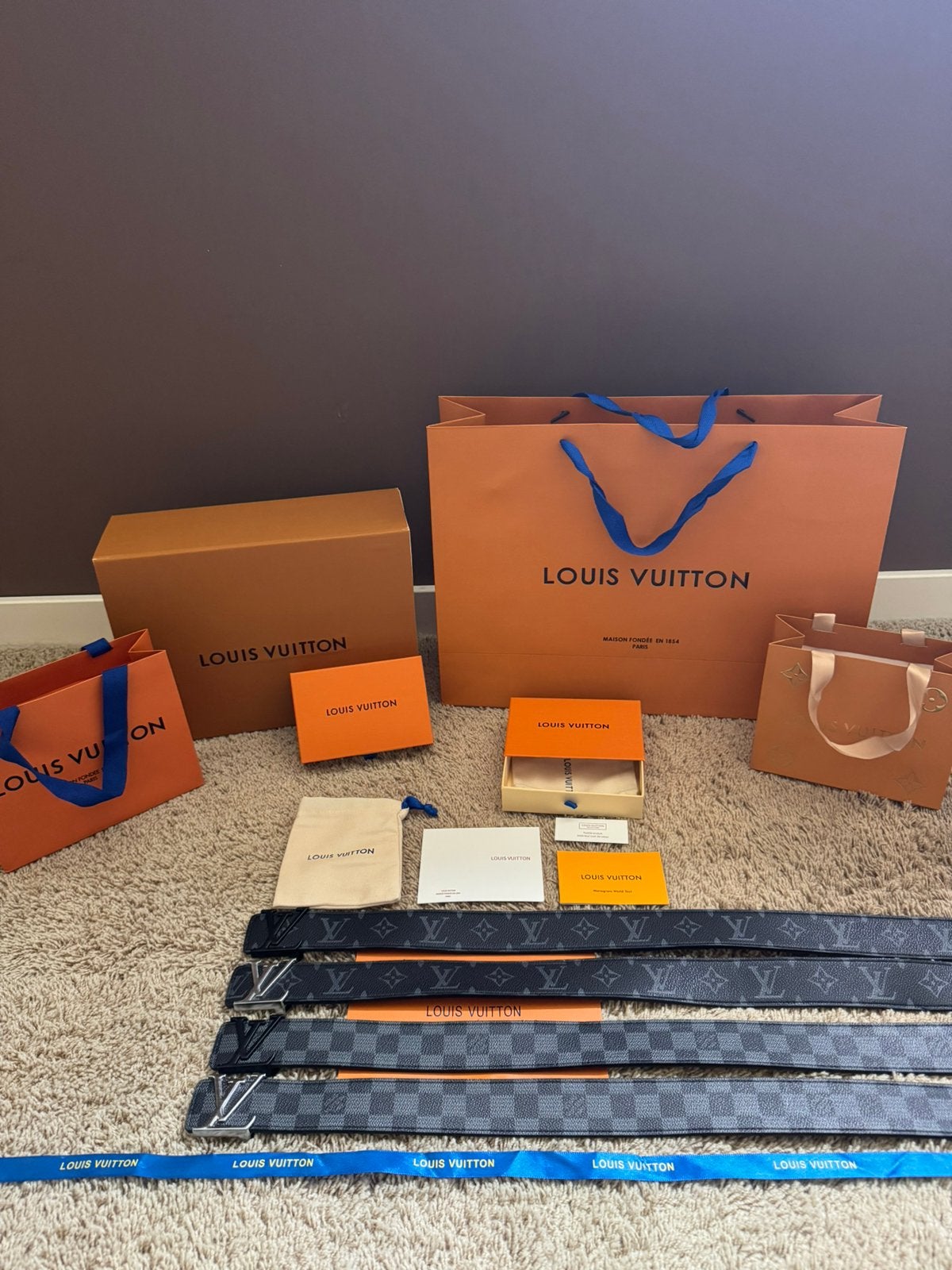 Goedkope Louis Vuitton riemen, Ophalen of Verzenden, Nieuw, Zwart, 105 tot 115 cm