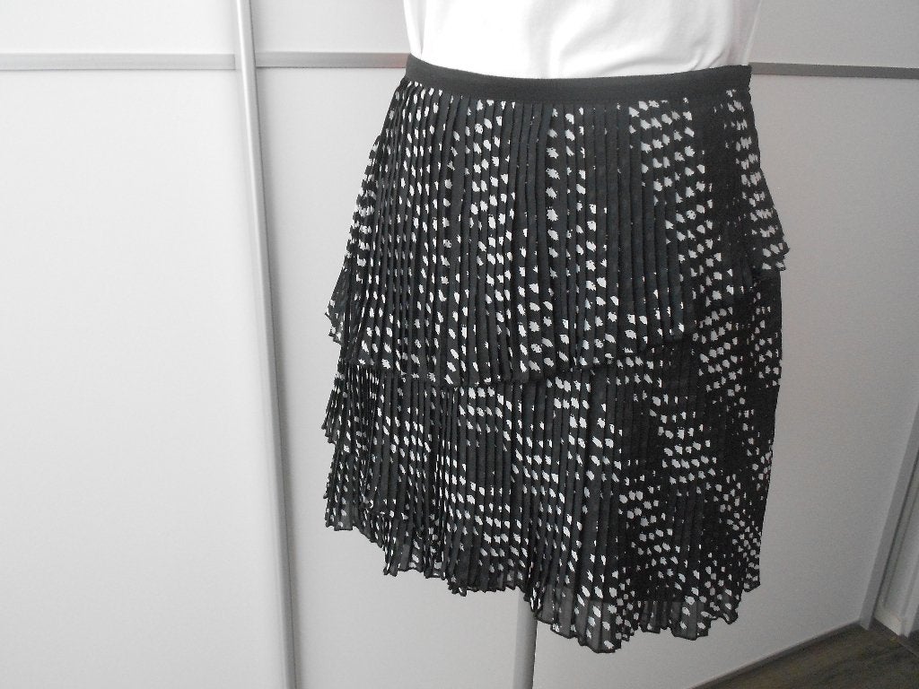 Rok met smalle plissé - Steps, Kleding | Dames, Zwart, Ophalen of Verzenden, Zo goed als nieuw, Knielengte