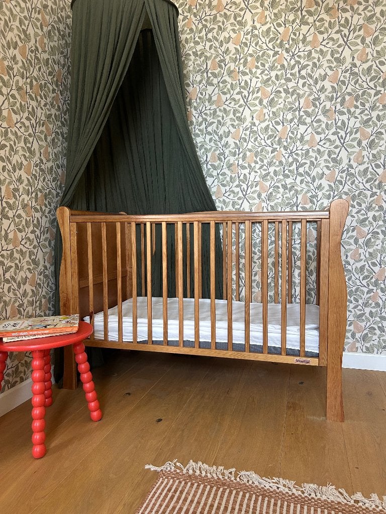 Woodies Noble Vintage ledikant (incl. matras), Ophalen, Zo goed als nieuw, Minder dan 140 cm, Matras