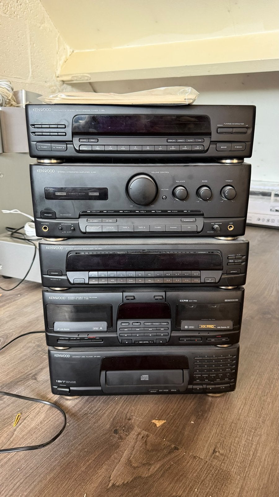 Kenwood Hifi Set: Tuner, Versterker, Equalizer, Cassette, CD, Gebruikt, Cassettedeck, Losse componenten, Ophalen