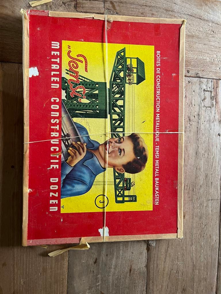 Vintage Temsi Metalen Constructie Dozen - Zo goed als nieuw, Ophalen of Verzenden, Gebruikt