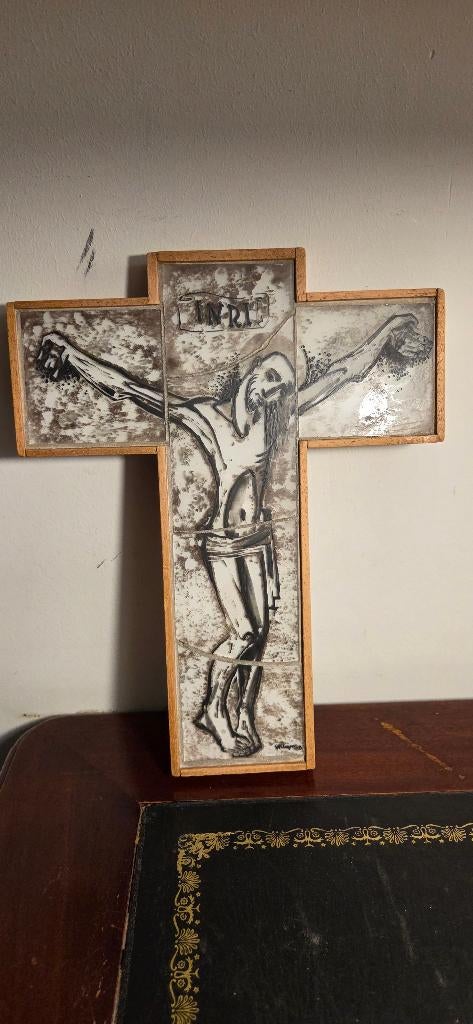 Opaline Cruxifix, Antiek en Kunst, Ophalen of Verzenden